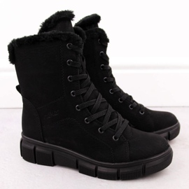 Bottes Rieker RKR743 avec fourrure le noir 20