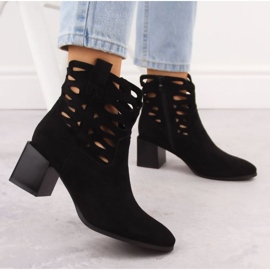 M.Daszyński Bottes de femmes sur le pilier M. Daszyński noir le noir 13