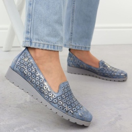 M.Daszyński Chaussures à M. Daszyński MR1628-20 dans Flowers bleu 9