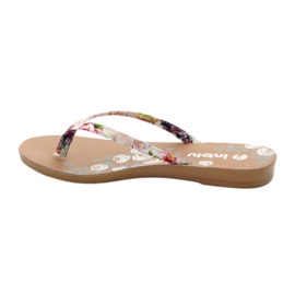 Tongs fleurs INBLU IR01 rose jaune vert violet 2