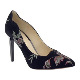Anis Escarpins Broderie Épingle 4566 noir le noir 1