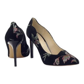 Anis Escarpins Broderie Épingle 4566 noir le noir 4
