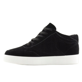 Baskets femme en daim noir NB171P Noir le noir 3