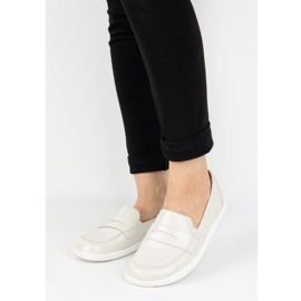 Olivier Muisseaux en cuir minimalistes aux pieds nus 1280 ECRU blanc 2