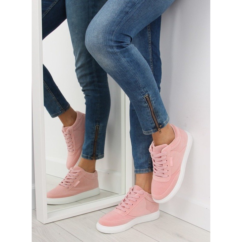 Baskets femme en daim rose NB171P Rose 2