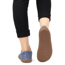 Olivier Chaussures en cuir minimaliste pour femmes pieds nus 1244 bleu marine perforé 2 Olivier Chaussures en cuir minimaliste pour femmes pieds nus 1244 bleu marine perforé 2