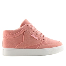 Baskets femme en daim rose NB171P Rose 3