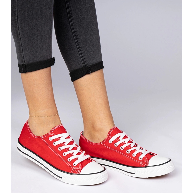 Baskets pour femmes classiques rouges 2