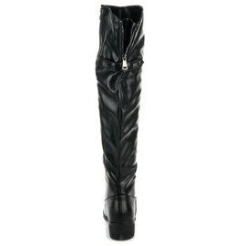 Bottes noires au-dessus du genou 1