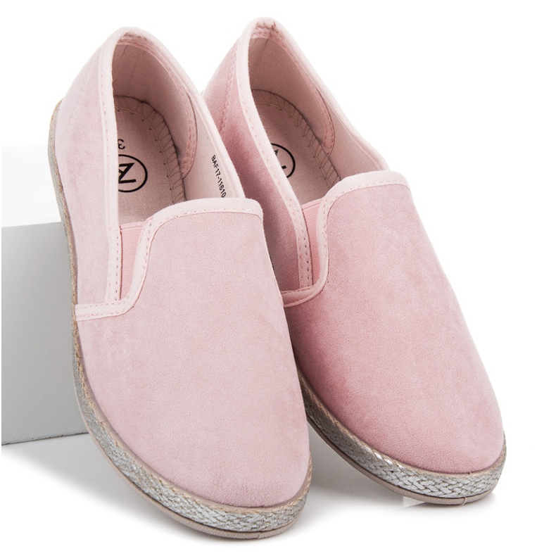 Mckeylor Espadrilles en daim à enfiler rose 2