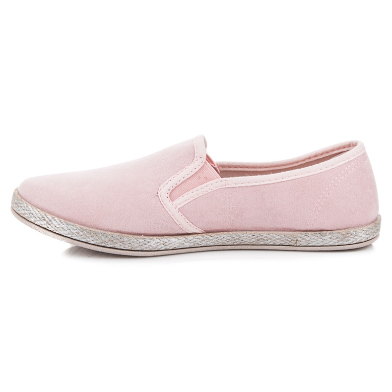 Mckeylor Espadrilles en daim à enfiler rose 1
