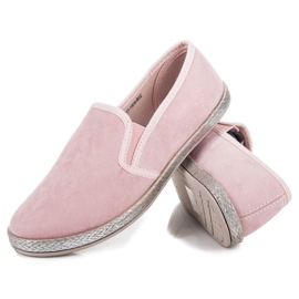 Mckeylor Espadrilles en daim à enfiler rose 3