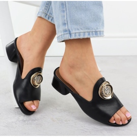 Slippers sur le pilier noir avec décoration jezzi 214 1