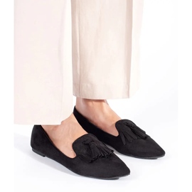 Mocassins à franges le noir 2