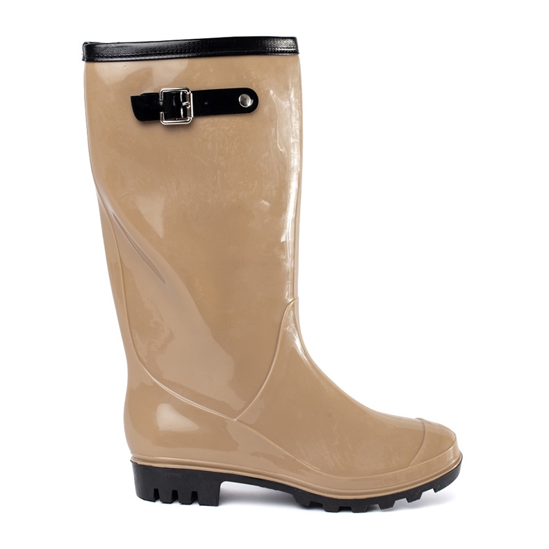 Galoshes féminines laquées beige 1 Galoshes féminines laquées beige 1