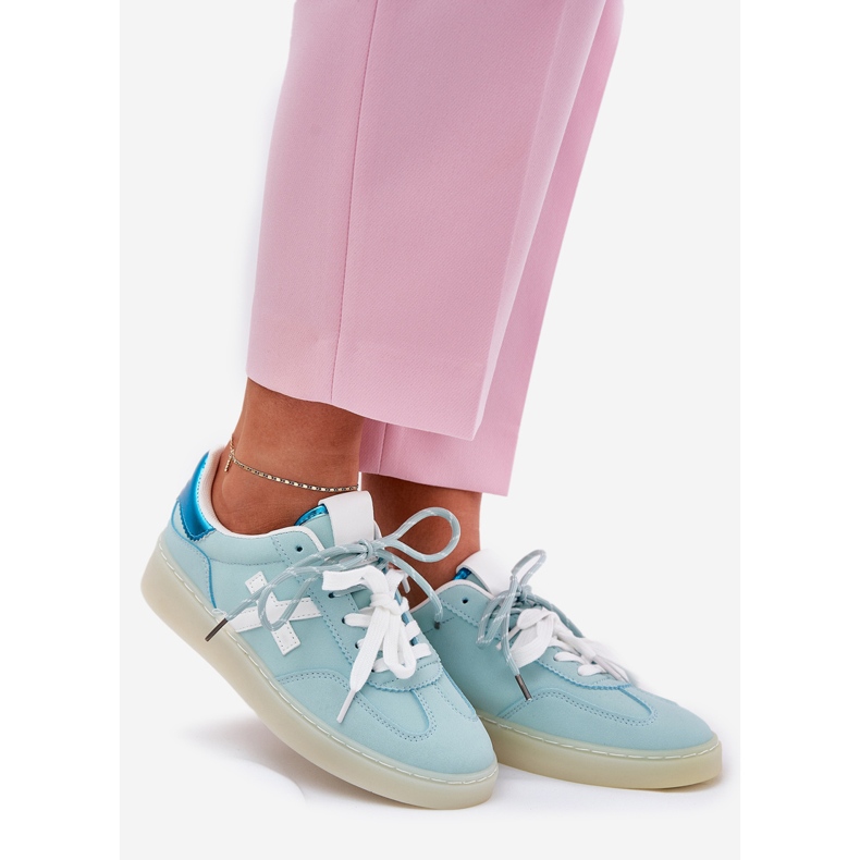 Chaussures de sport féminines basses avec imprimé léopard menthe bleu 1 Chaussures de sport féminines basses avec imprimé léopard menthe bleu 1