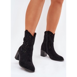 Bottes ouvertes Boots High Talons S.Barski Hy51-125 Black noir 2