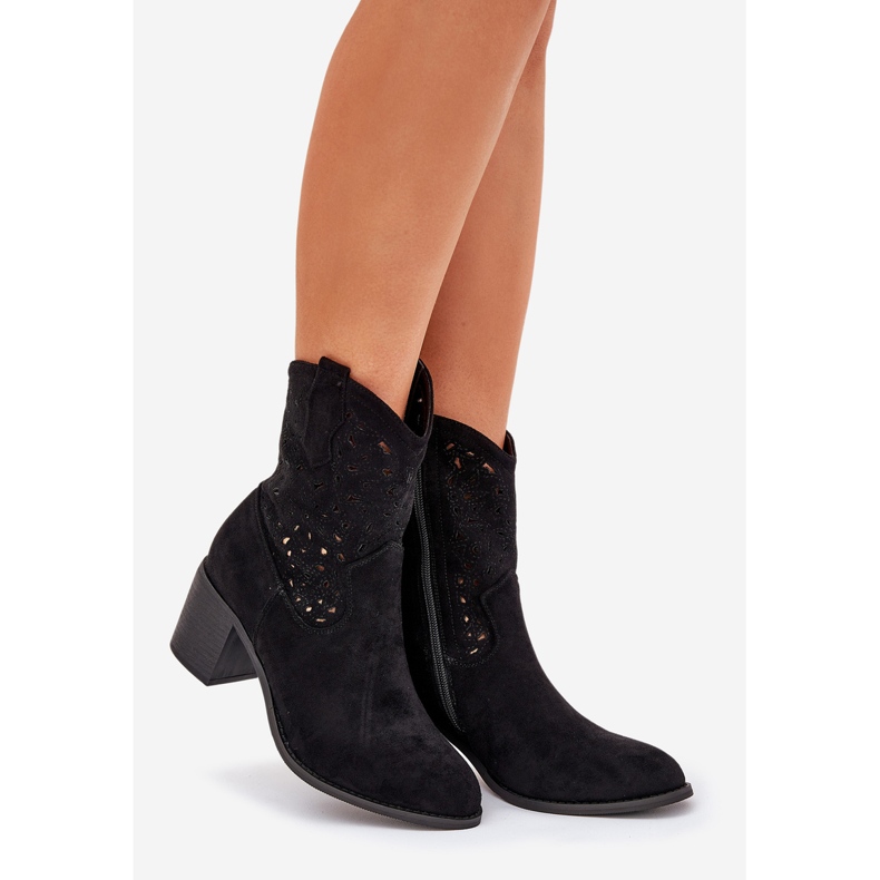 Bottes ouvertes Boots High Talons S.Barski Hy51-125 Black noir 1