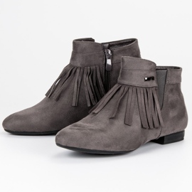 Vinceza Bottines plates gris foncé 2 Vinceza Bottines plates gris foncé 2