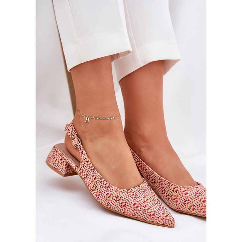 Sandales tressées pour femmes avec un multicolore de talons hauts délicats 1