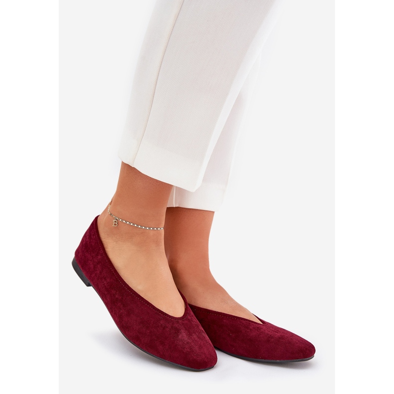Ballerines Eco Burord classiques rouge 1