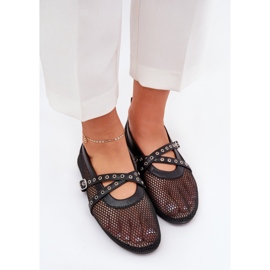 Ballerines plates avec rayures noires le noir 6