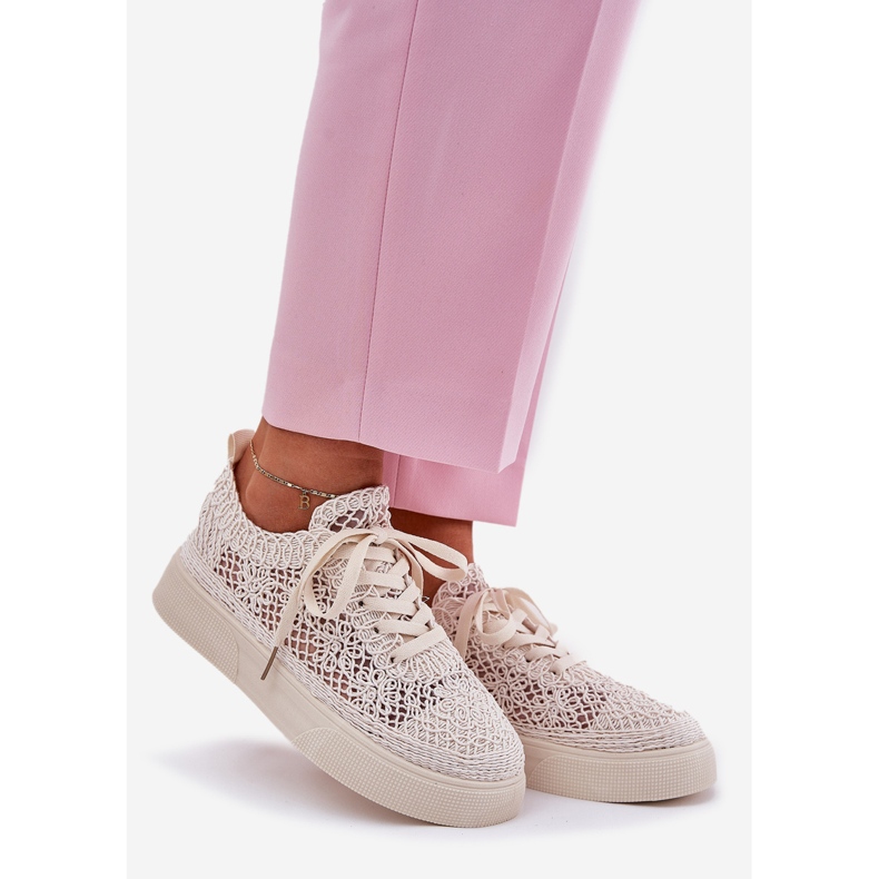 Blaci Sneakers pour femmes sur la plate-forme légère Beige 1 Blaci Sneakers pour femmes sur la plate-forme légère Beige 1