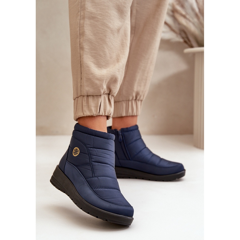 News Bottes de neige isolées pour femmes, bleu marine 2