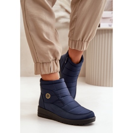 News Bottes de neige isolées pour femmes, bleu marine 3