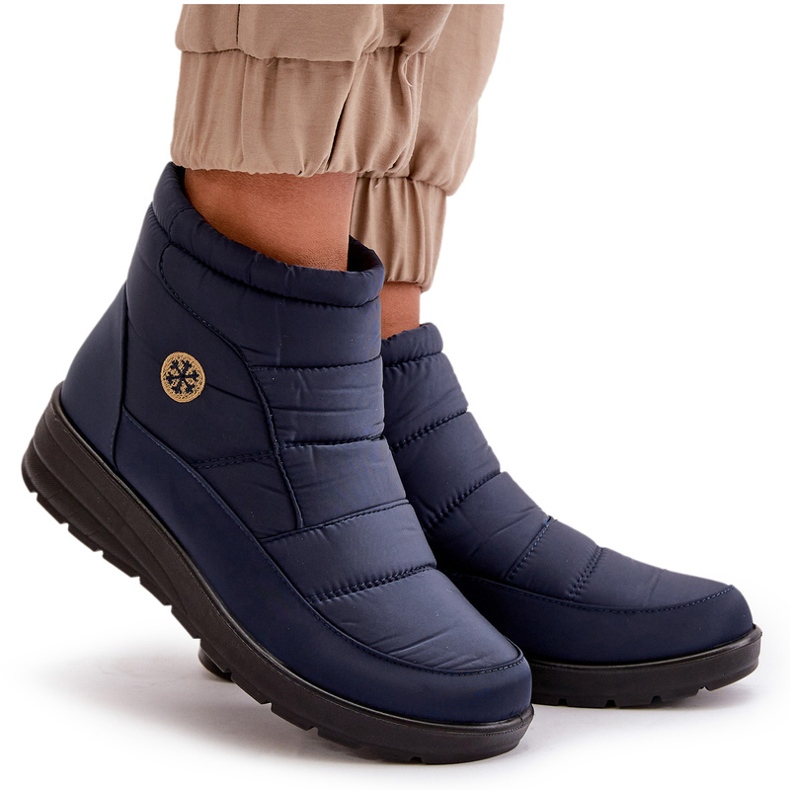 News Bottes de neige isolées pour femmes, bleu marine 5