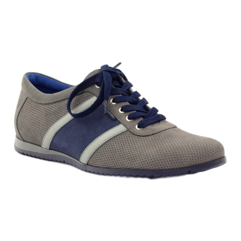Chaussures de sport grises Badura 3360 bleu marine 1