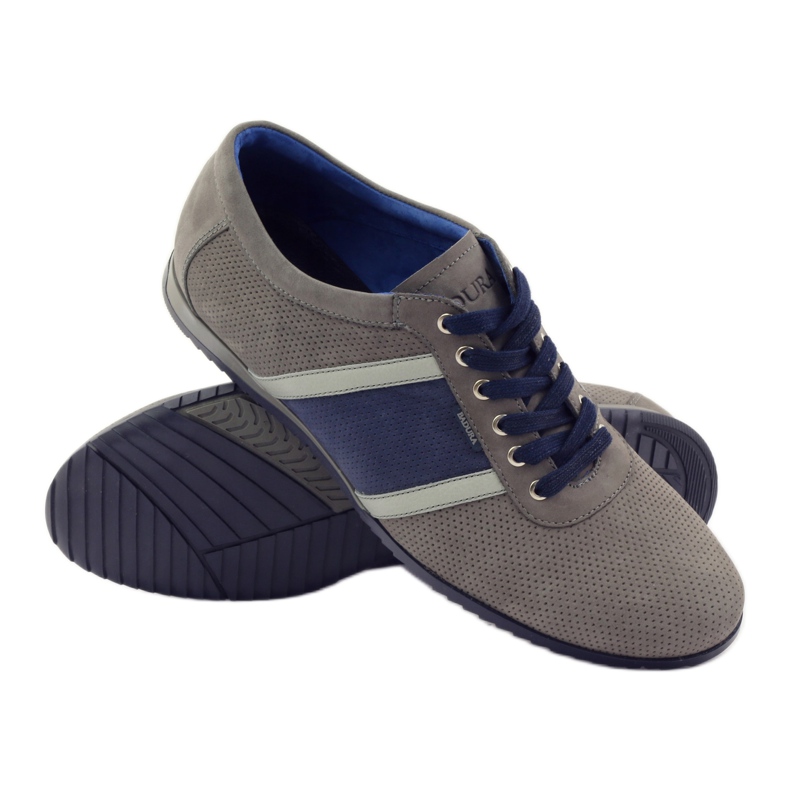 Chaussures de sport grises Badura 3360 bleu marine 3