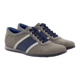 Chaussures de sport grises Badura 3360 bleu marine 4