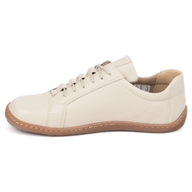 Olivier Chaussures minimalistes Femmes en cuir pieds nus 1242 beige 1
