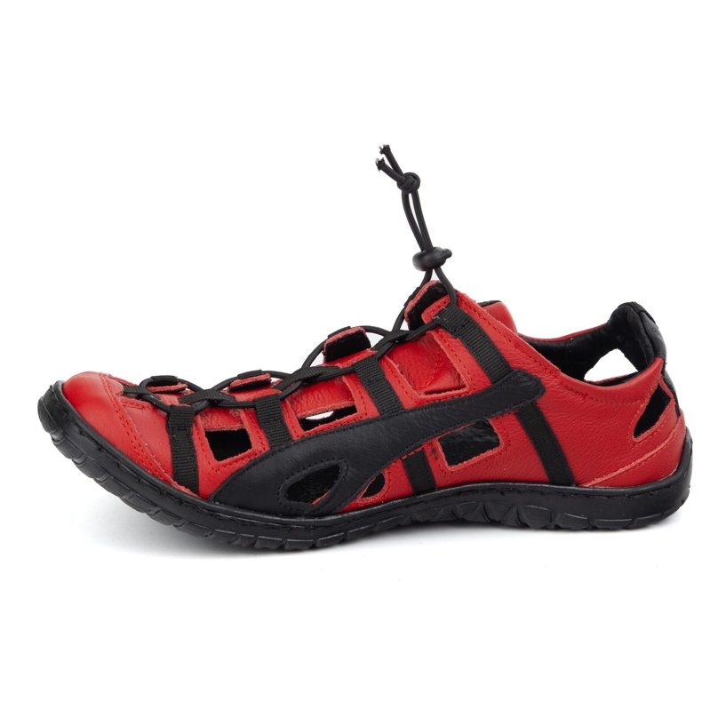 Olivier Chaussures de vélo en cuir masculin 262 kz rouges 1