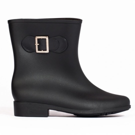 Bottes en caoutchouc noir avec boucle le noir 3