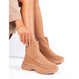 Seastar Bottes à enfiler avec une chaussette brun 1