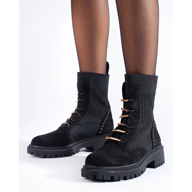 Sacs noués en daim noir 2