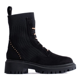 Sacs noués en daim noir le noir 4