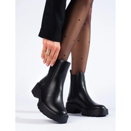 Bottines Chelsea sur la plateforme Sergio Leone le noir 1