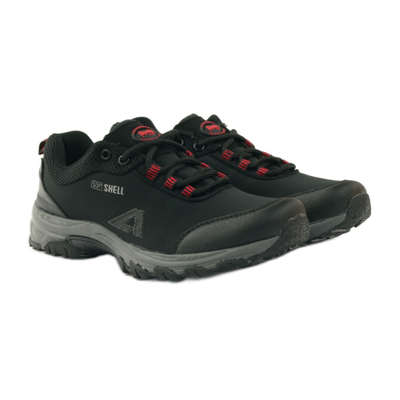 American Club Chaussures de sport softshell femme American 1775 noir rouge 4