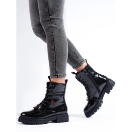 Travailleurs noirs Shelovet pour femmes, cuir écologique laqué le noir 1 Travailleurs noirs Shelovet pour femmes, cuir écologique laqué le noir 1