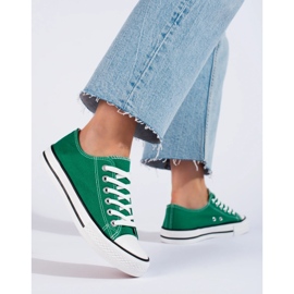 Baskets femme classiques vertes 1