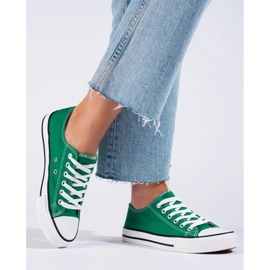 Baskets femme classiques vertes 3