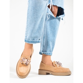 W. Potocki Mocassins femme en daim beige de chez Potocki 1
