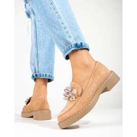 W. Potocki Mocassins femme en daim beige de chez Potocki 2