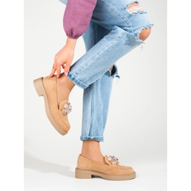 W. Potocki Mocassins femme en daim beige de chez Potocki 3
