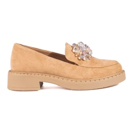 W. Potocki Mocassins femme en daim beige de chez Potocki 4