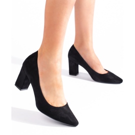 Escarpins confortables en daim noir de Sergio Leone le noir 2