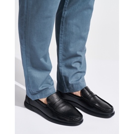 Mocassins slip-on homme noirs 2